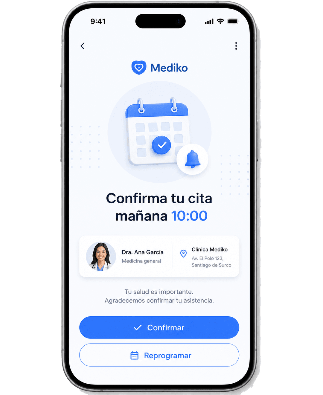 Appointment reminder confirmation